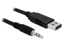 Delock Converter USB 2.0 > Serial-TTL 3.5 mm stereo jack (5 V) - Seriell adapter - USB 2.0 - serie - svart