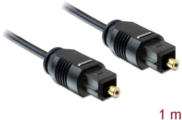 Delock - Digial audiokabel (optisk) - TOSLINK hane till TOSLINK hane - 1 m - svart