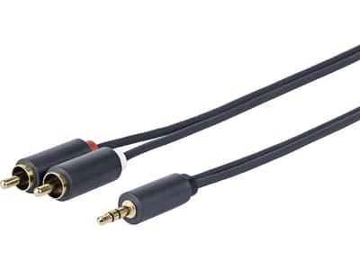 Vivolink PROMJRCA0.5, 3.5mm, uros, 2 x RCA, uros, 0.5 m, musta