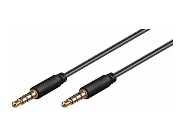 MicroConnect - Lydforlengelseskabel - mini-phone stereo 3.5 mm hann til mini-phone stereo 3.5 mm hann - 1.5 m - svart