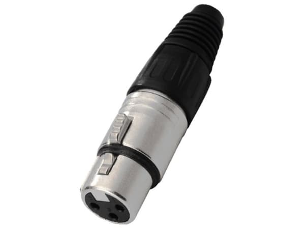 Neutrik NTR-NC3FX, XLR, Sort, Sølv, Nickel, Polyamid, Polyoksymetylen (POM), Polyurethan, Zink-stål, Nickel, UL, UL 94 HB, IEC 61076-2-103, IP 40, IE