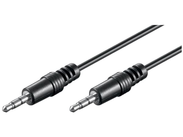 Goobay 51659, 3.5mm, Hankjønn, 3.5mm, Hankjønn, 2,5 m, Sort