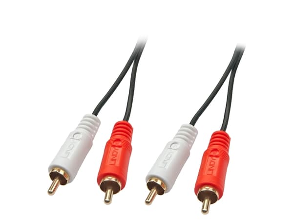 Lindy 35663 lydkabel 5 m 2 x RCA Sort, Rød, Hvit