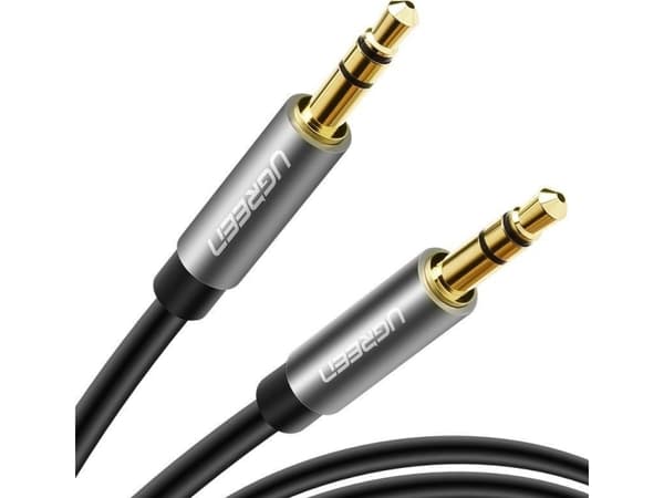 Ugreen 10733, 3.5mm, Hankjønn, 3.5mm, Hankjønn, 1 m, Sort