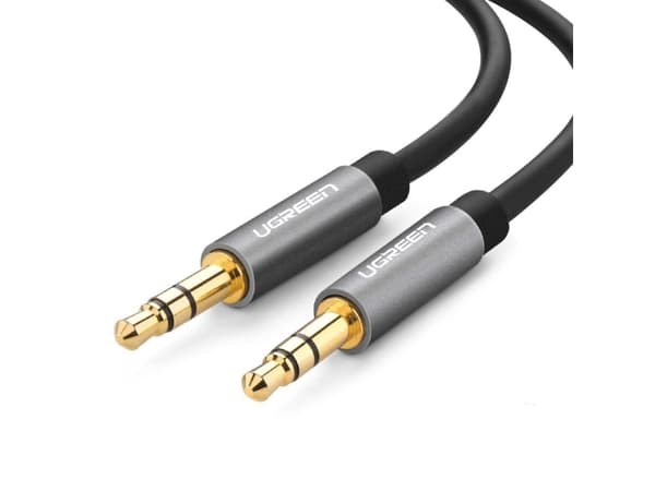 Ugreen 10733, 3.5mm, Hankjønn, 3.5mm, Hankjønn, 1 m, Sort