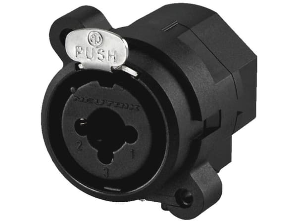 Neutrik NCJ6FI-S, XLR/1/4" stereo jack combo, Svart, -30 - 80 ° C, 27 mm, 30 mm