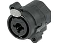 Miniatyrbild 4 av 5: Neutrik NCJ6FI-S, XLR/1/4" stereo jack combo, Svart, -30 - 80 ° C, 27 mm, 30 mm