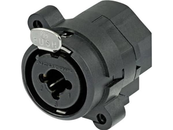 Neutrik NCJ6FI-S, XLR/1/4" stereo jack combo, Svart, -30 - 80 ° C, 27 mm, 30 mm