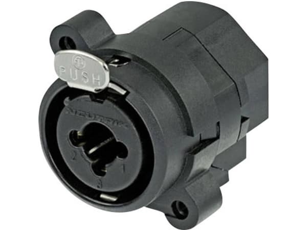 Neutrik NCJ6FI-S, XLR/1/4" stereo jack combo, Svart, -30 - 80 ° C, 27 mm, 30 mm