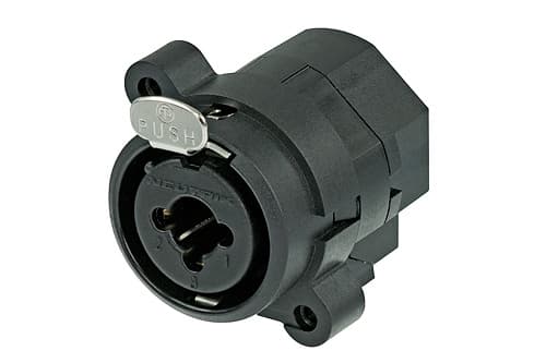 Neutrik NCJ6FI-S, XLR/1/4" stereo jack combo, Svart, -30 - 80 ° C, 27 mm, 30 mm