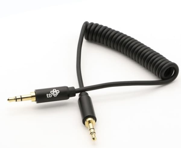 3.5mm MiniJack - 3.5mm MiniJack M/M 1m spiral cable