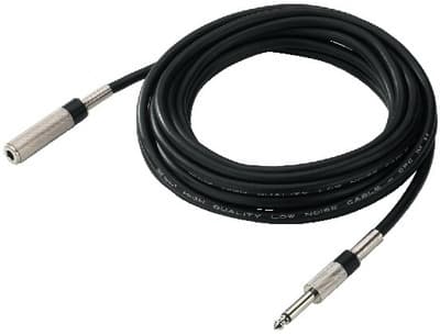 Monacor MEC-600/SW, 6.35mm, Hunstik, 6.35mm, Hanstik, 6 m, Sort