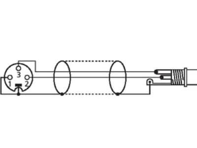 IMG Stage Line 2m, XLR - 6.3mm, XLR (3-nastainen), Hanstik, 6.35mm, Hanstik, 2 m, Sort