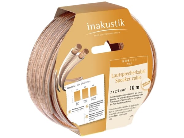 in-akustik Star LS-Reels - Høyttalerkabel i stort parti - 2.5 mm² - 10 m