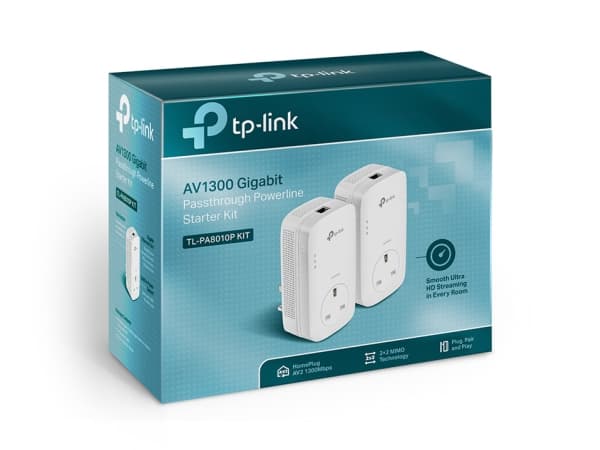 TP-Link TL-PA8010P KIT, 1300 Mbit/s, IEEE 802.3, IEEE 802.3ab, IEEE 802.3u, Type E / F, Gigabit Ethernet, 10,100,1000 Mbit/s, 10BASE-T, 100BASE-TX, 1