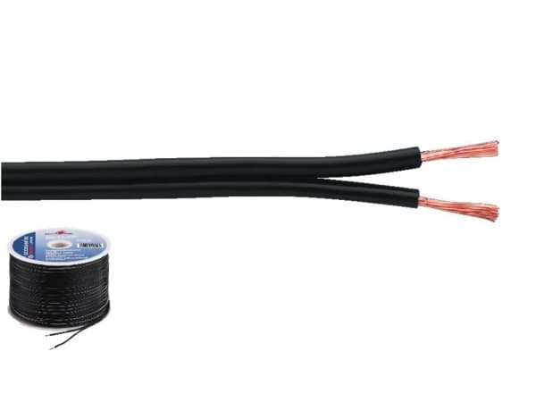 Monacor SPC-75/SW, Kobber, 100 m, Sort