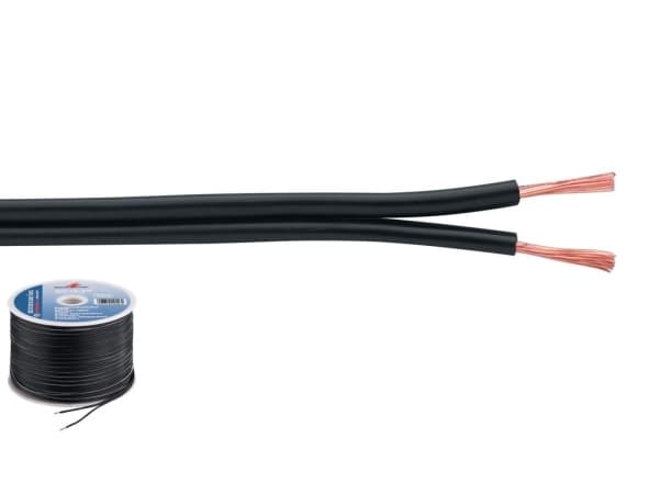 Monacor SPC-75/SW, Kobber, 100 m, Sort
