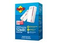 Miniatyrbild 2 av 5: AVM FRITZ!Powerline 1260E - - PowerLine adaptersats - - 1GbE, HomePlug AV (HPAV) 2.0, IEEE 1901 - Wi-Fi 5 - Dubbelband - vägginsticksbar