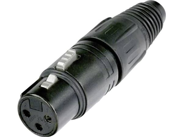Neutrik NTR-NC3FXBAG, XLR, Musta, Nikkeli, Polyamidi, Polyoksimeteeni (POM), Polyuretaani, Sinkittyä terästä, Nikkeli, UL, UL 94 HB, IEC 61076-2-103,