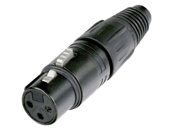 Neutrik NTR-NC3FXBAG, XLR, Musta, Nikkeli, Polyamidi, Polyoksimeteeni (POM), Polyuretaani, Sinkittyä terästä, Nikkeli, UL, UL 94 HB, IEC 61076-2-103,
