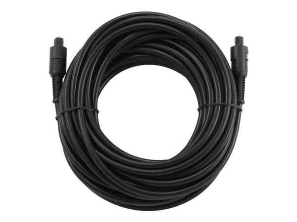 Gembird CC-OPT-10M - Digital audiokabel (optisk) - TOSLINK hann til TOSLINK hann - 10 m - fiberoptisk - svart