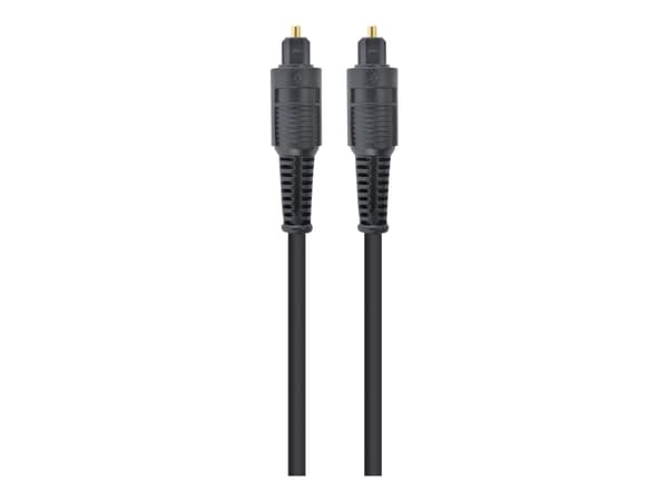 Gembird CC-OPT-10M - Digital audiokabel (optisk) - TOSLINK hann til TOSLINK hann - 10 m - fiberoptisk - svart