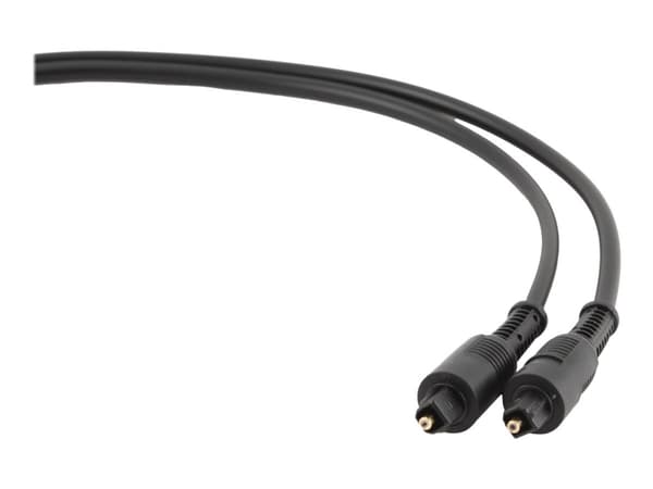 Gembird CC-OPT-10M - Digital audiokabel (optisk) - TOSLINK hann til TOSLINK hann - 10 m - fiberoptisk - svart