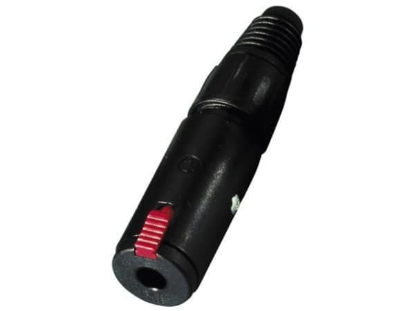 Neutrik NJ3FC6-BAG, Jack, Musta, Punainen, Messinki, Polyamidi, Polyuretaani, Hopea, 500 V, 10 A