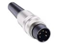 Miniatyrbilde 2 av 2: Lumberg SV 50/6 DIN-rundstik Stik, lige Poltal: 5 Sølv 1 stk