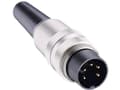 Miniatyrbilde 1 av 2: Lumberg SV 50/6 DIN-rundstik Stik, lige Poltal: 5 Sølv 1 stk
