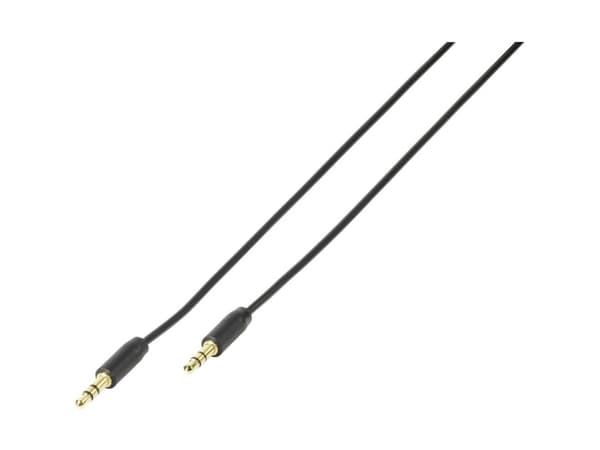 Vivanco 38767, 3.5mm, Hankjønn, 3.5mm, Hankjønn, 1 m, Sort