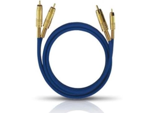 Oehlbach NF 1 Master Set - Ljudkabel - RCA hane till RCA hane - 0.5 m - blå