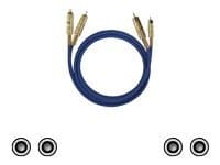 Oehlbach NF 1 Master Set - Ljudkabel - RCA hane till RCA hane - 0.5 m - blå