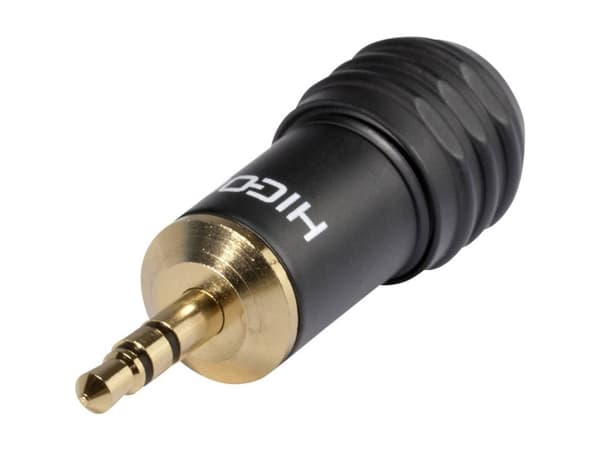 Hicon HI-J35M04 Jack Connector 3,5 mm kontakt, rak svart 1 st