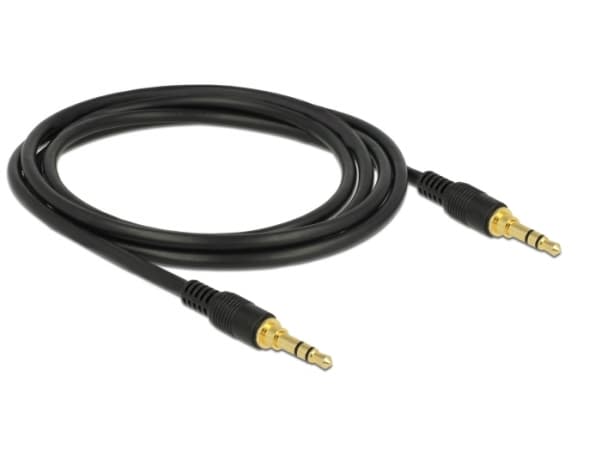 Delock - Ljudkabel - mini-phone stereo 3.5 mm hane till mini-phone stereo 3.5 mm hane - 2 m - svart