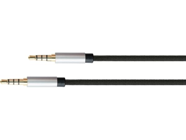 Python GC-M0227, 3.5mm, Hankjønn, 3.5mm, Hankjønn, 1 m, Sort