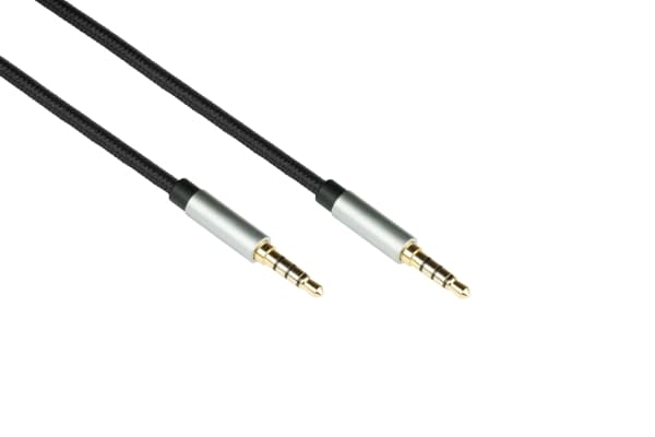 Python GC-M0227, 3.5mm, Hankjønn, 3.5mm, Hankjønn, 1 m, Sort
