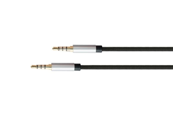 Python GC-M0227, 3.5mm, Hankjønn, 3.5mm, Hankjønn, 1 m, Sort