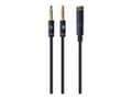 Pikkukuva 3 / 5: Gembird !Adapter audio stereo 3.5mm mini Jack/4PIN/, 3.5mm, Naaras, 2 x 3.5mm, Uros, 0,2 m, Musta