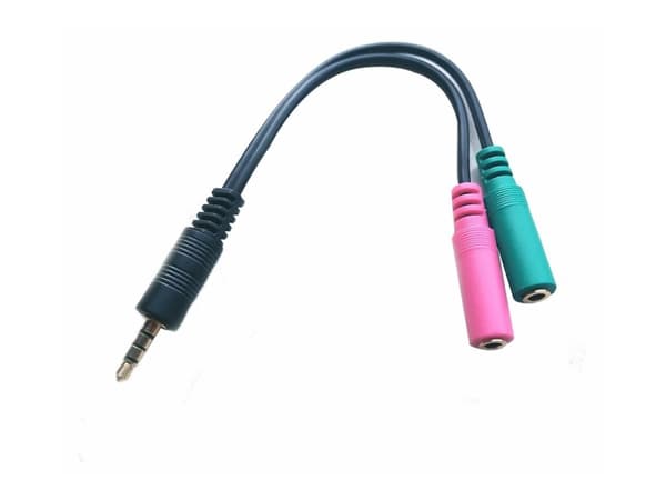 MicroConnect - Hodesettadapter - mini-phone stereo 3.5 mm hann til mini-phone stereo 3.5 mm, minijakk hunn