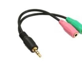 MicroConnect - Hodesettadapter - mini-phone stereo 3.5 mm hann til mini-phone stereo 3.5 mm, minijakk hunn