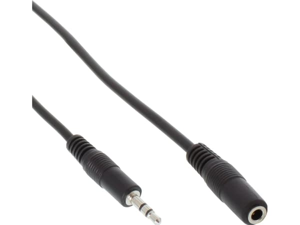 InLine 99935, 3.5mm, Hankjønn, 3.5mm, Hunkjønn, 5 m, Sort