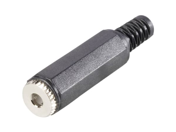 BKL Electronic 1108017 Jakkipistoke 3,5 mm Liitäntä, suora Napaluku: 4 Stereo Musta 1 kpl