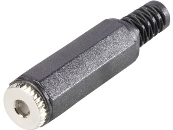 BKL Electronic 1108017 Jakkipistoke 3,5 mm Liitäntä, suora Napaluku: 4 Stereo Musta 1 kpl