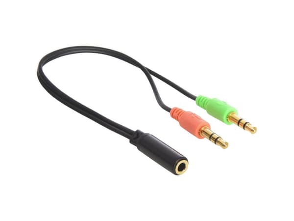 Sandberg Headset Converter - Headset-adapter - mini-phone stereo 3.5 mm hane till 4-poligt minijack hona