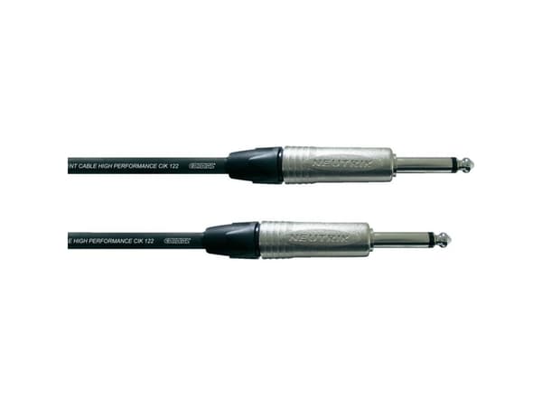 Cordial CXI 3 PP, 6.35mm, Hankjønn, 6.35mm, Hankjønn, 3 m, Svart, Sølv