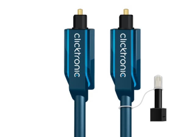 ClickTronic 5m Toslink Opto-Set, TOSLINK, Hankoppling, TOSLINK, Hankoppling, 5 m, Svart, Blå