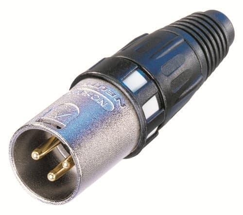 Neutrik NC3MXCC, XLR, Sort, Metallisk, Gull, -30 - 80 °C, 21,2 mm