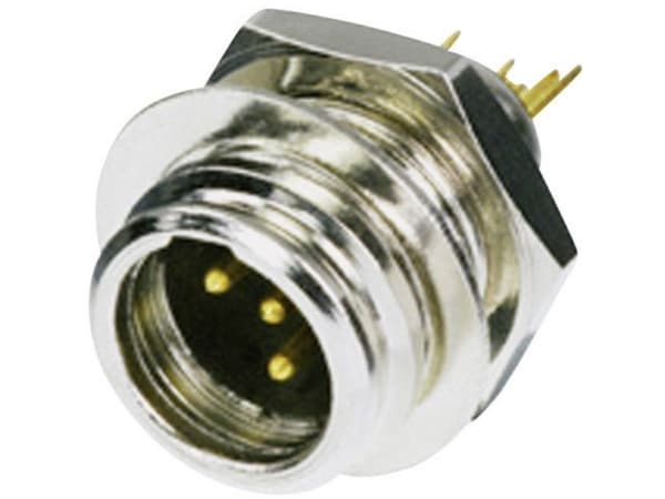 Rean AV RT4MP Miniature-XLR-stik Stik, indbygning lodret Poltal: 4 Sølv 1 stk