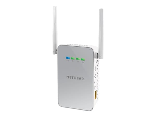 NETGEAR Powerline PLW1000 - PowerLine adaptersats 1GbE, HomePlug AV (HPAV) 2.0, IEEE 1901 Dubbelband - vägginsticksbar - med NETGEAR PowerLINE 1000 A